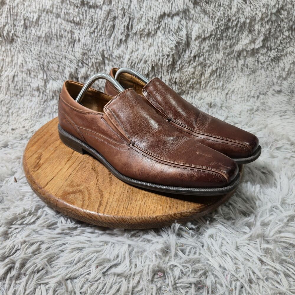 Florsheim Forum Brown Moc Toe Slip On Penny Loafer Dress Shoes Mens Size 10.5D